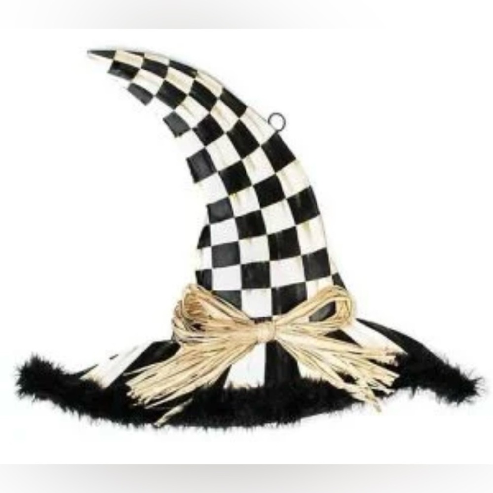 🆕 Mackenzie Childs Courtly Check Witch's Hat Wall Decor 
Wide. Condition is New.